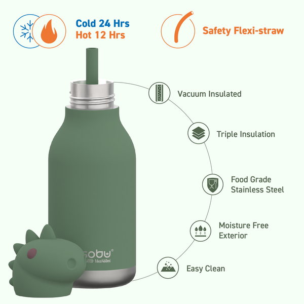 BESTIE ANIMAL BOTTLE DINOSAUR 475ml