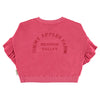 Terry cotton sweatshirt red apple print