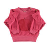 Terry cotton sweatshirt red apple print