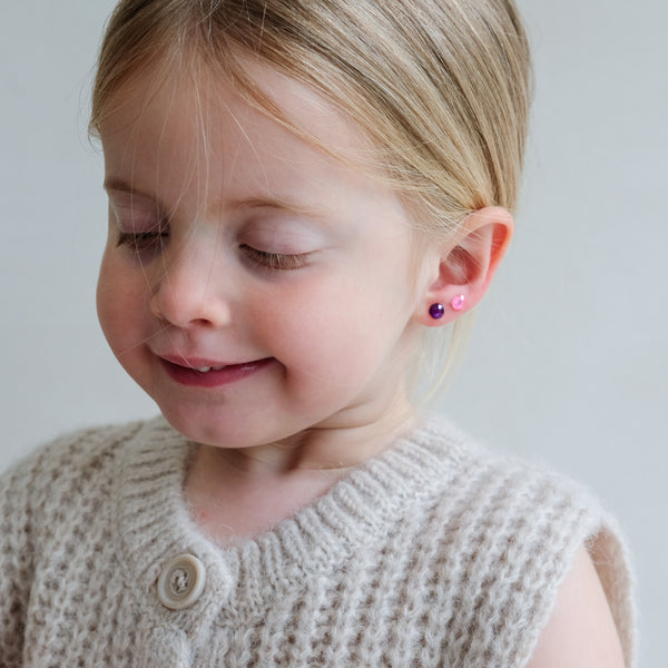 BRIGHT GEM STICK ON EARRINGS