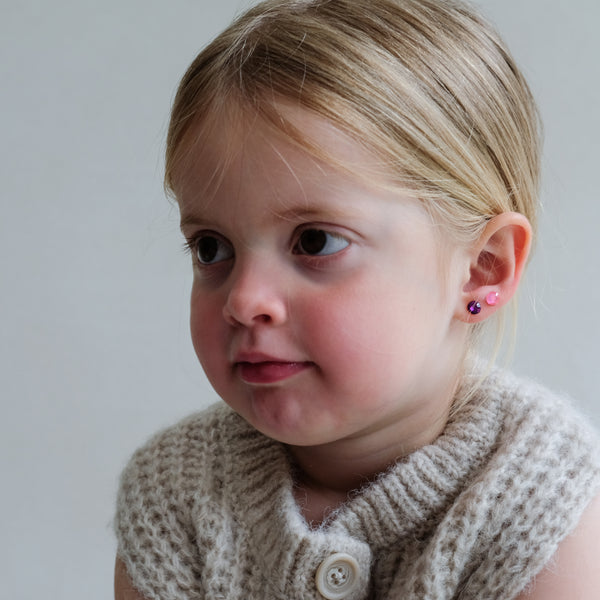 BRIGHT GEM STICK ON EARRINGS