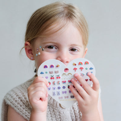 MIXED NOVELTY STICK ON EARRINGS