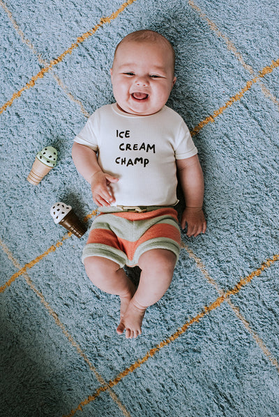 Rib romper ice cream