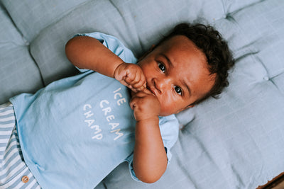 Baby T-shirt ice cream blue