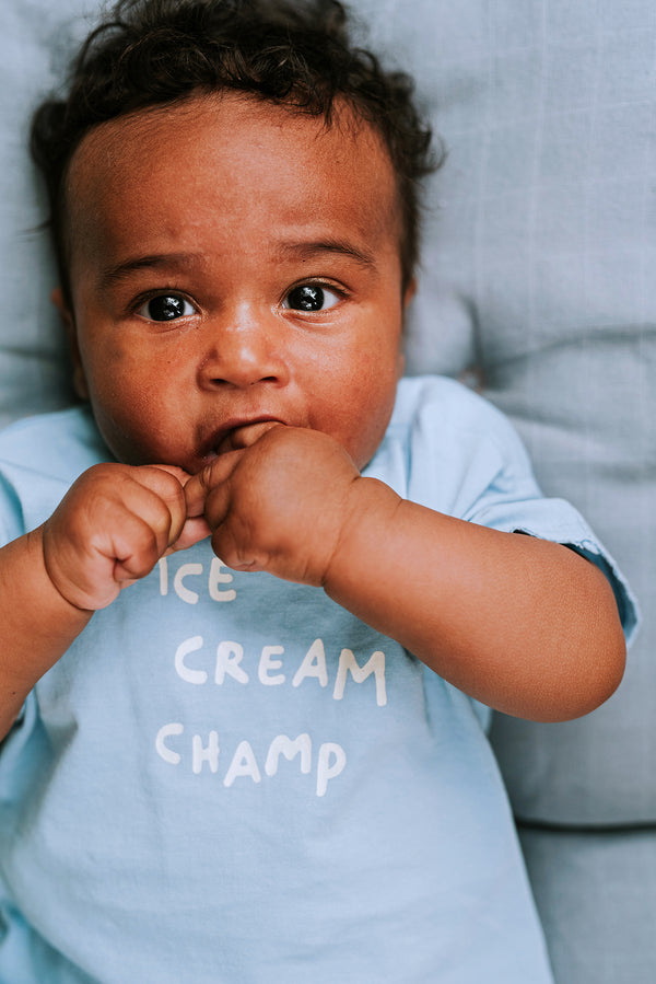 Baby T-shirt ice cream blue