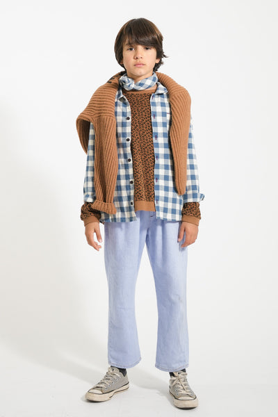 Trousers | Light blue soft denim