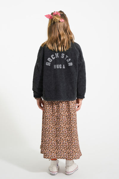 Paded jacket "rock star" print