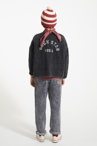 Paded jacket "rock star" print
