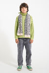 Knitted scarf animal print