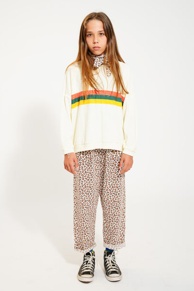 trousers| ecru animal print