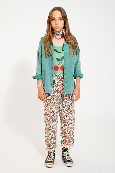 trousers| ecru animal print