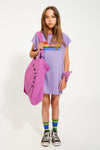 t-shirt dress multicolor wave print