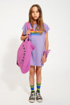 t-shirt dress multicolor wave print