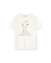 Flowers White Rooster T-Shirt