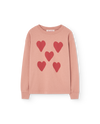 Hearts Coral Dog Long Sleeve T-Shirt