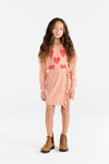 Hearts Coral Dog Long Sleeve T-Shirt