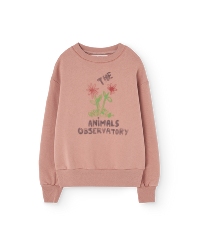 Flowers Dusty Coral Bear Sweatshirt