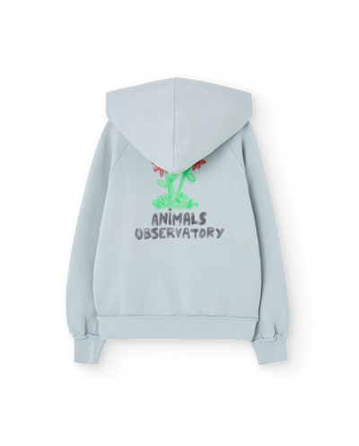 Flowers Blue Beaver Hoodie