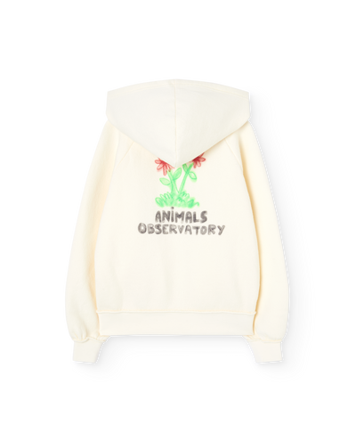 Flowers White Beaver Hoodie
