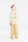 Flowers White Beaver Hoodie