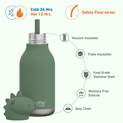 BESTIE ANIMAL BOTTLE DINOSAUR 475ml