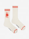 Stripe openwork short socks