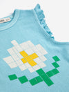 Pixel Daisy ruffled top