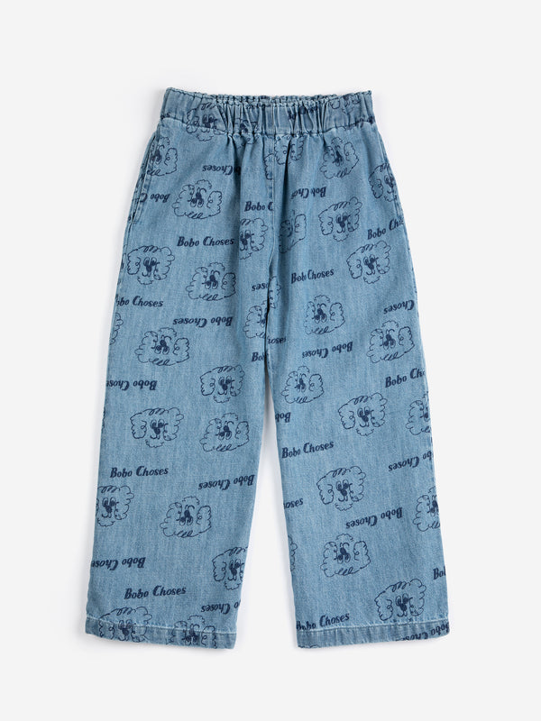 Pickles The Dog all over light denim pants