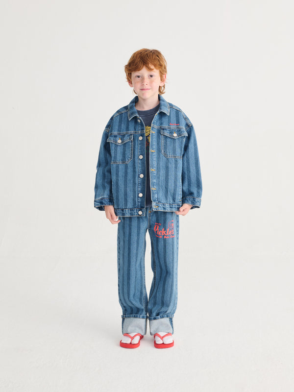 Pickles The Dog Striped denim pants