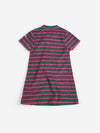 Striped terry cloth polo dress