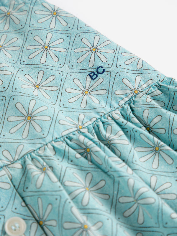 Daisy Mosaic all over woven dress