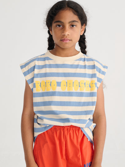 Bobo Choses Modern striped sleeveless T-shirt