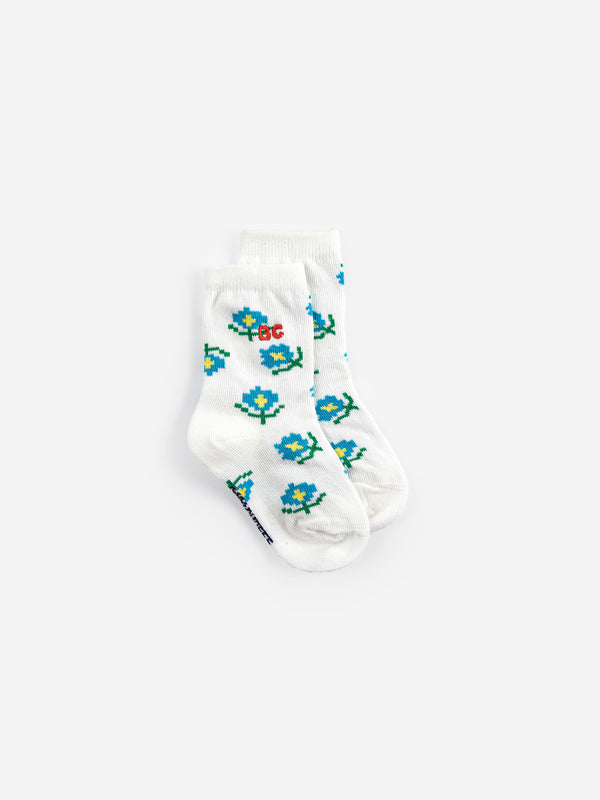Flower short socks pack x 2