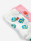Flower short socks pack x 2