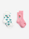 Flower short socks pack x 2