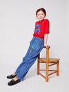 Roll the dice light denim pants