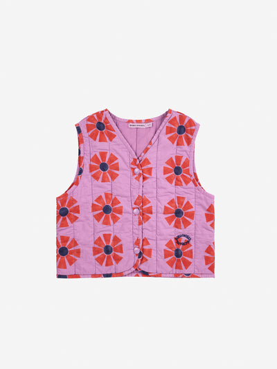 Kaleidoscope all over quilted woven vest