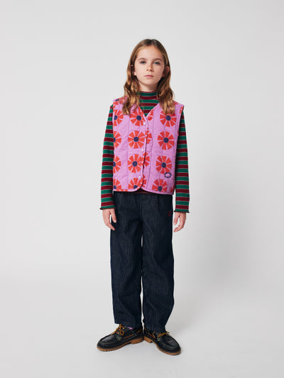 Kaleidoscope all over quilted woven vest