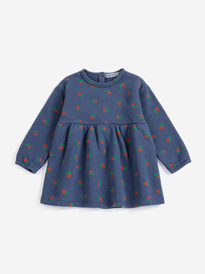 Stamp Bloom all over fleece dress