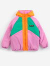 Almost Moiré all over reversible anorak