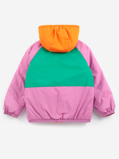 Almost Moiré all over reversible anorak