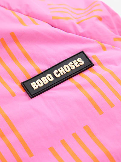 Almost Moiré all over reversible anorak