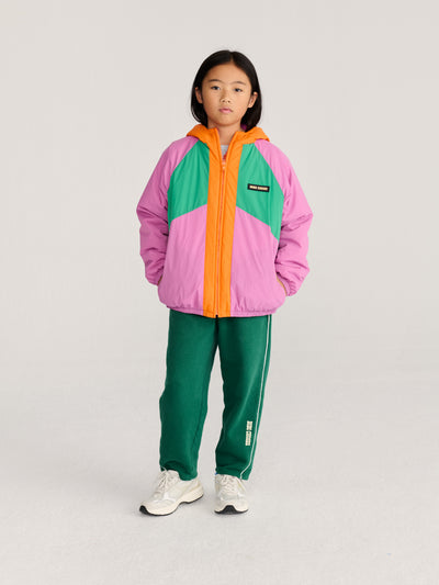 Almost Moiré all over reversible anorak
