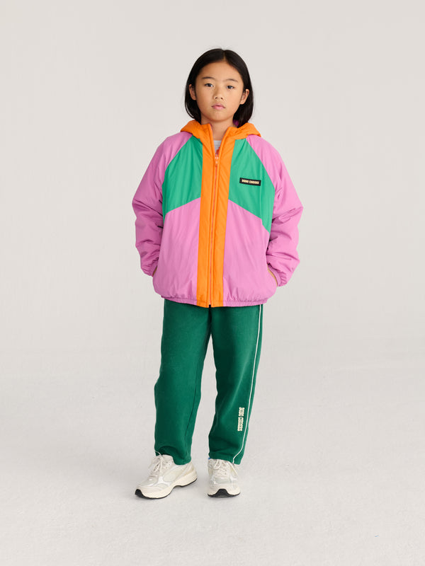 Almost Moiré all over reversible anorak