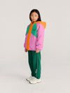 Almost Moiré all over reversible anorak