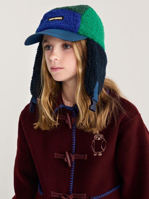 Bobo Choses color block sheepskin chapka
