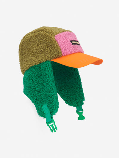 Bobo Choses color block sheepskin chapka