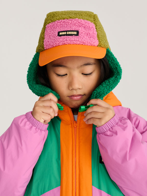 Bobo Choses color block sheepskin chapka
