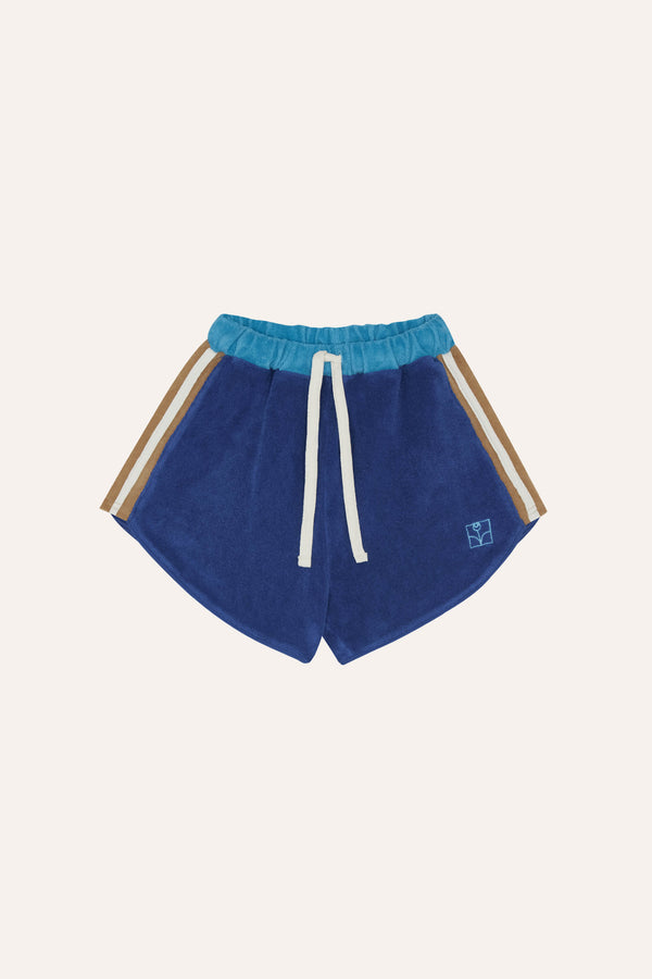 Blue Color Block Shorts