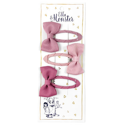 Hair Clip Dusty Rose Bow